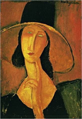 Amedeo Modigliani Jeanne Hebuterne in Red Shawl